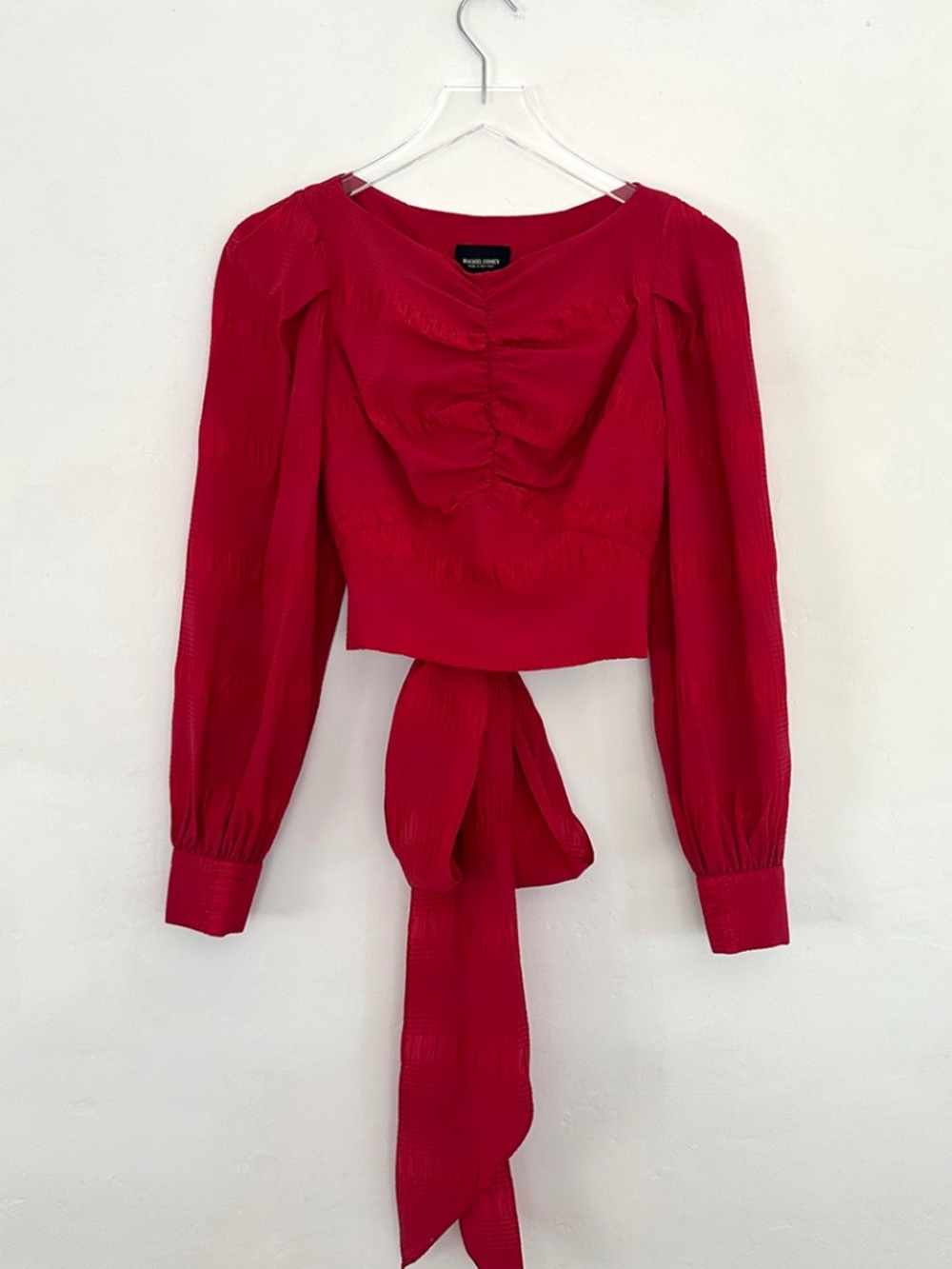 Rachel Comey red silk bounds tie top blouse proposition dress la garconne 2 XS S